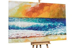 XXL Öl Gemälde 'Glowing Ocean' | Handgemaltes Unikat