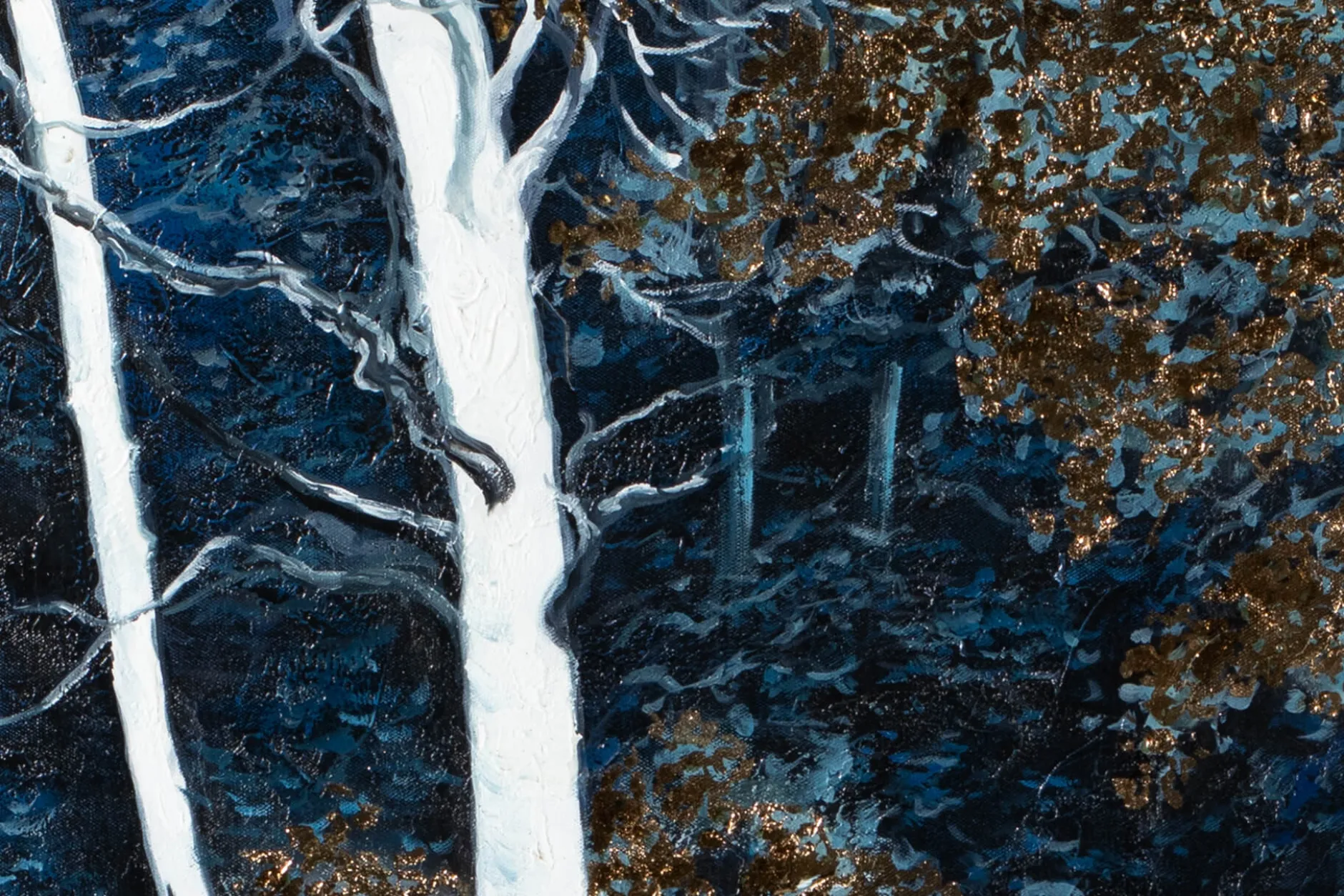 XXL Öl Gemälde 'Glowing Trees' | Handgemaltes Unikat