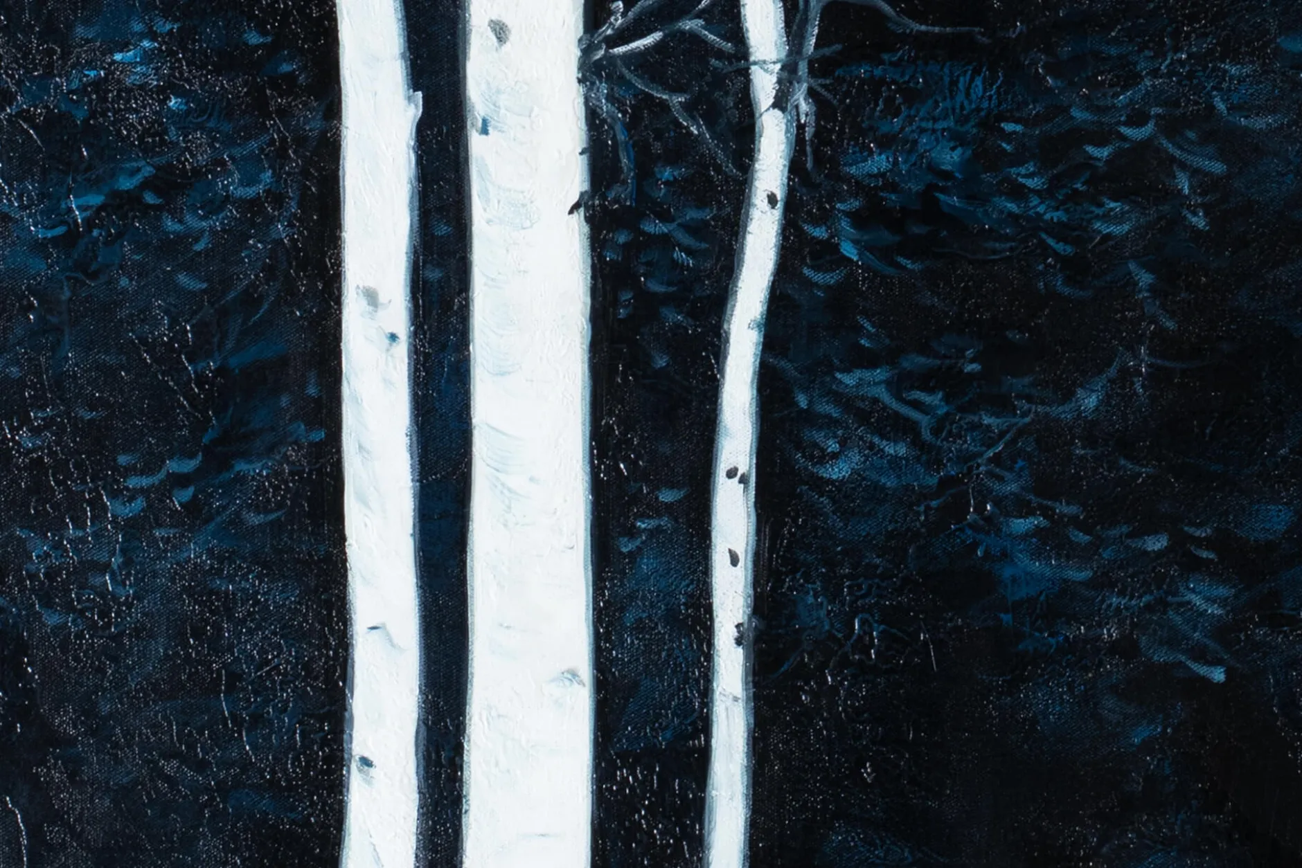 XXL Öl Gemälde 'Glowing Trees' | Handgemaltes Unikat