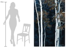 XXL Öl Gemälde 'Glowing Trees' | Handgemaltes Unikat