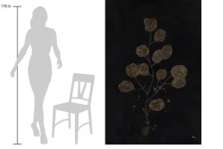 XXL Öl Gemälde 'Goldblatt' | Handgemaltes Unikat