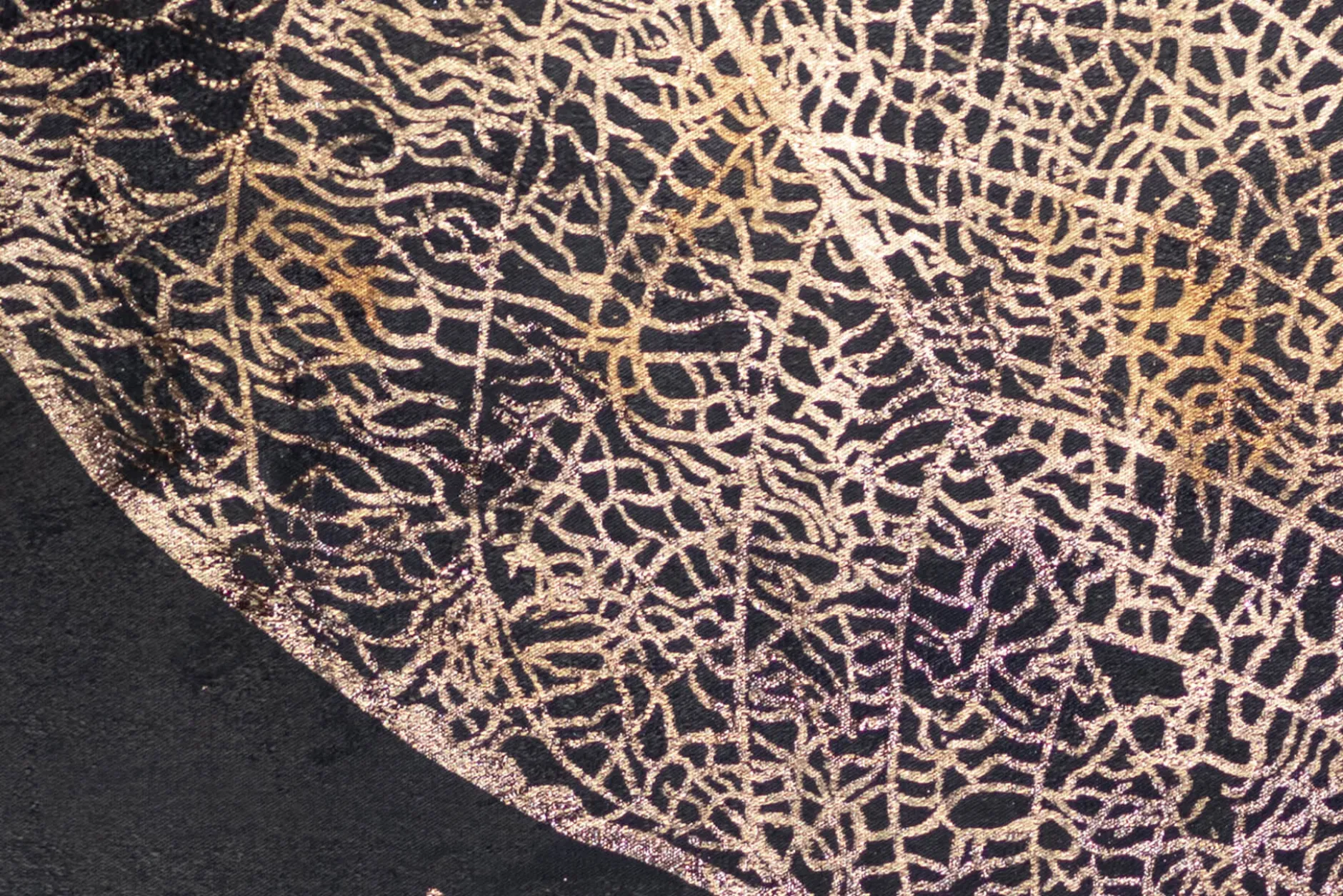 XXL Öl Gemälde 'Golden Apple Leaf' | Handgemaltes Unikat