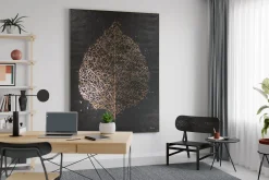 XXL Öl Gemälde 'Golden Beech Leaf' | Handgemaltes Unikat