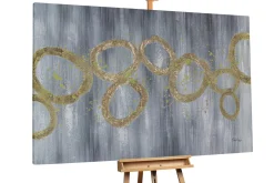 XXL Öl Gemälde 'Goldene Einigkeit' | Handgemaltes Unikat