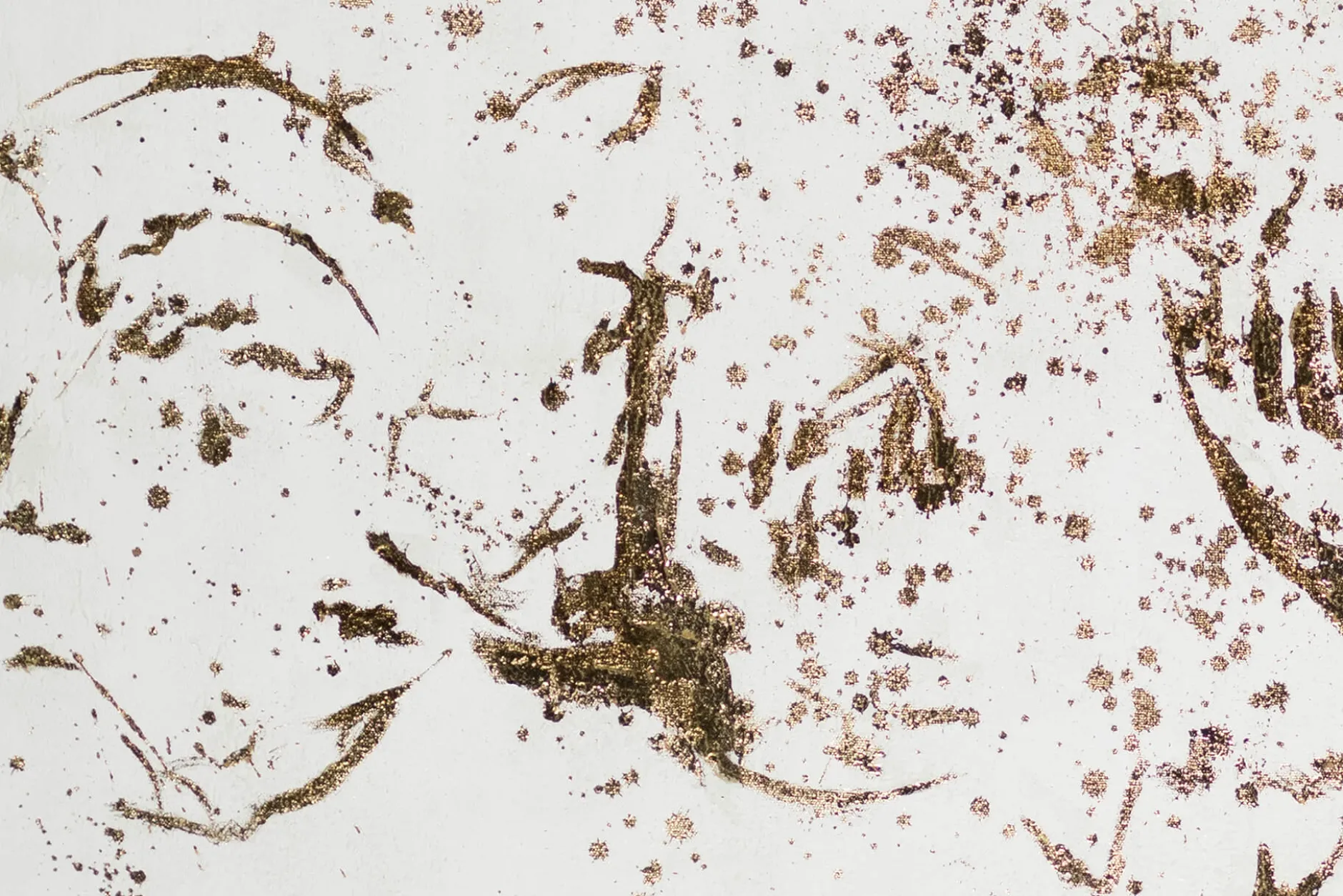 XXL Öl Gemälde 'Goldene Gestalten' | Handgemaltes Unikat