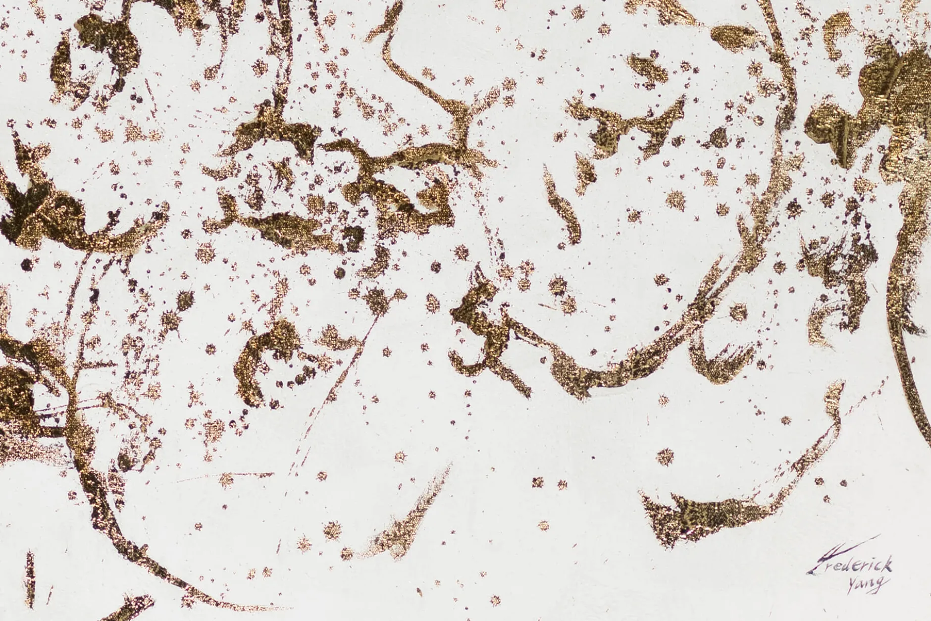 XXL Öl Gemälde 'Goldene Gestalten' | Handgemaltes Unikat