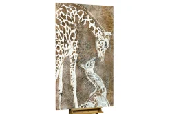 XXL Öl Gemälde 'Goldene Giraffen' | Handgemaltes Unikat