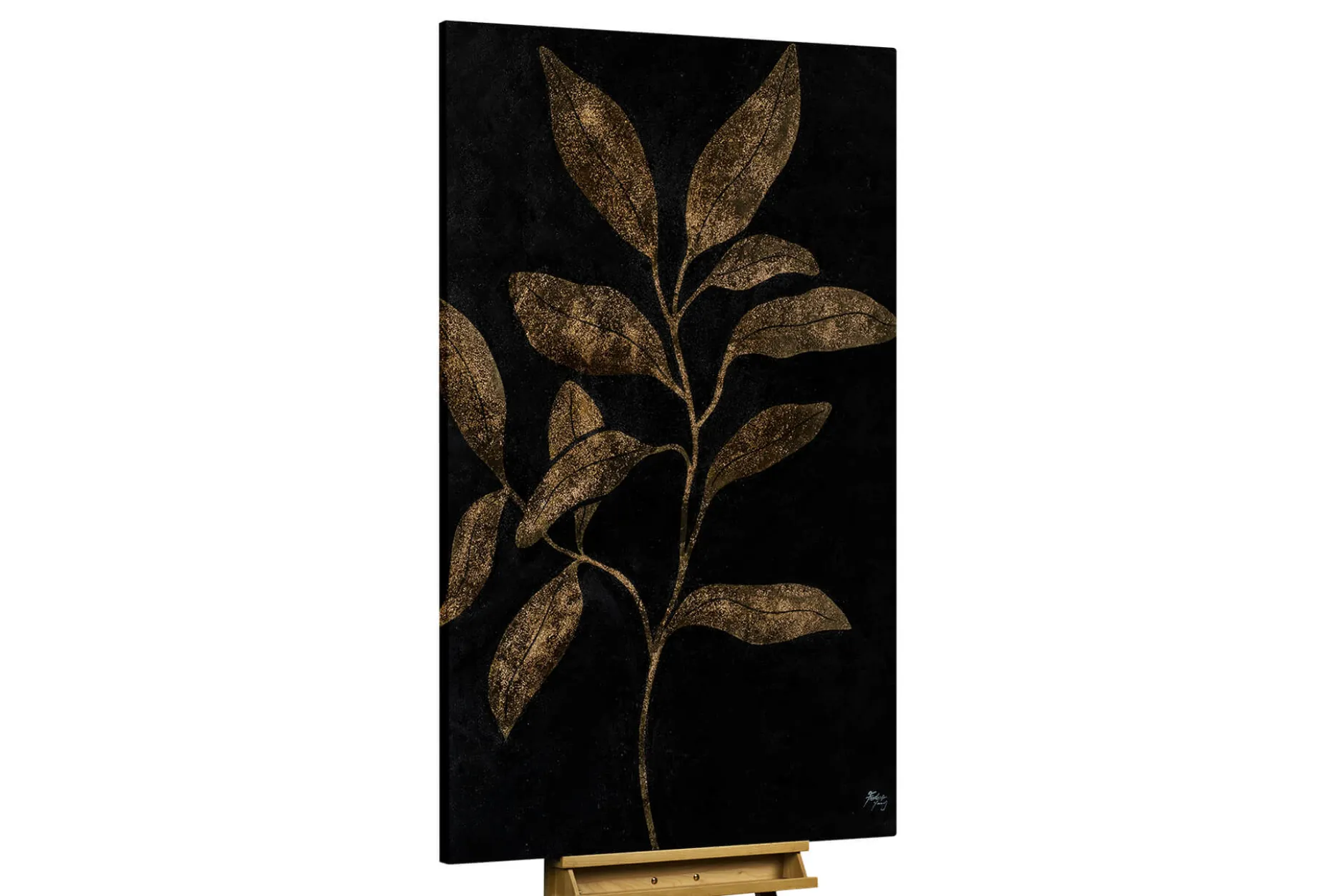 XXL Öl Gemälde 'Goldene Herbstblätter' | Handgemaltes Unikat