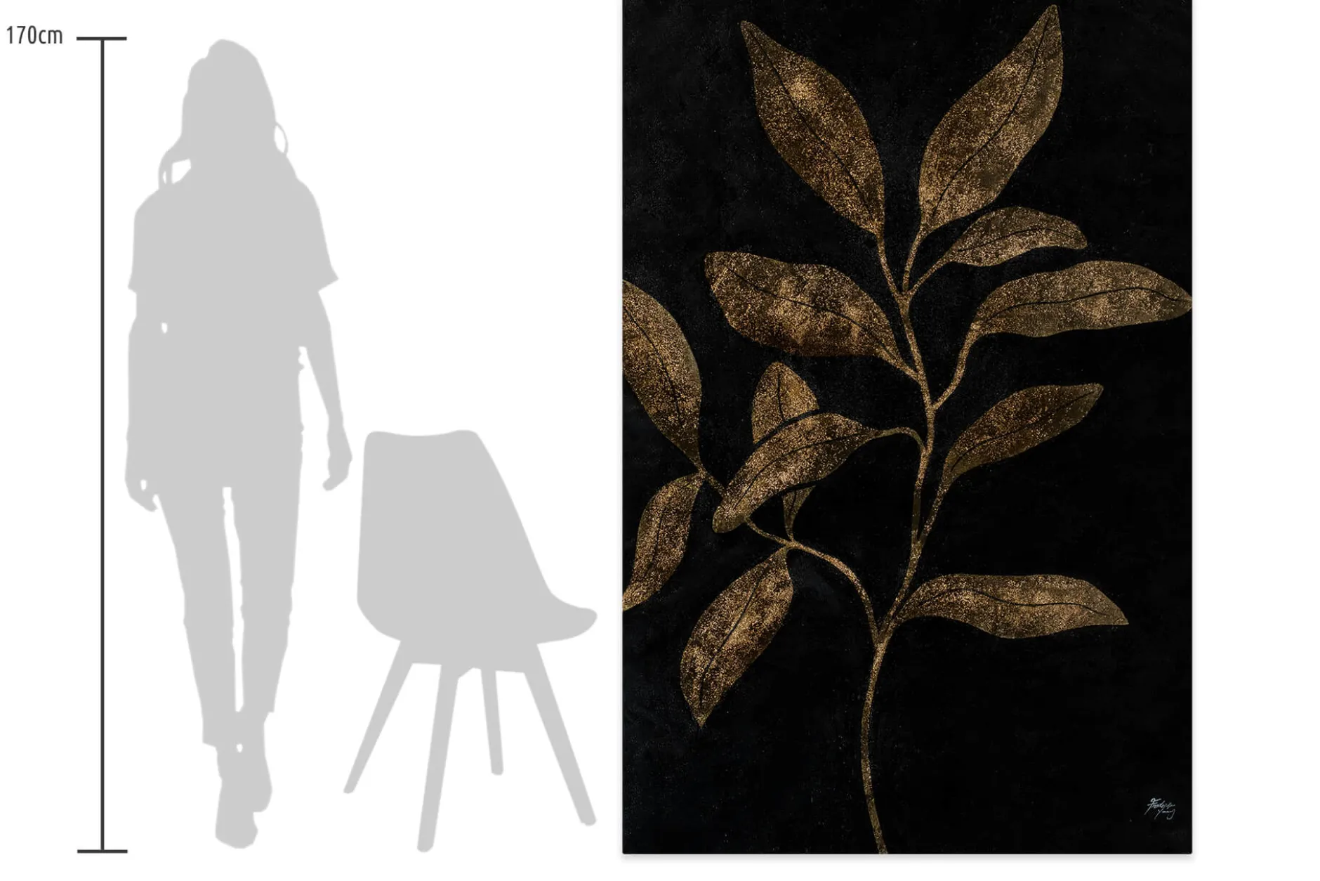 XXL Öl Gemälde 'Goldene Herbstblätter' | Handgemaltes Unikat