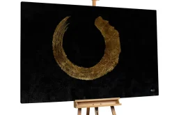 XXL Öl Gemälde 'Golden Enigma' | Handgemaltes Unikat