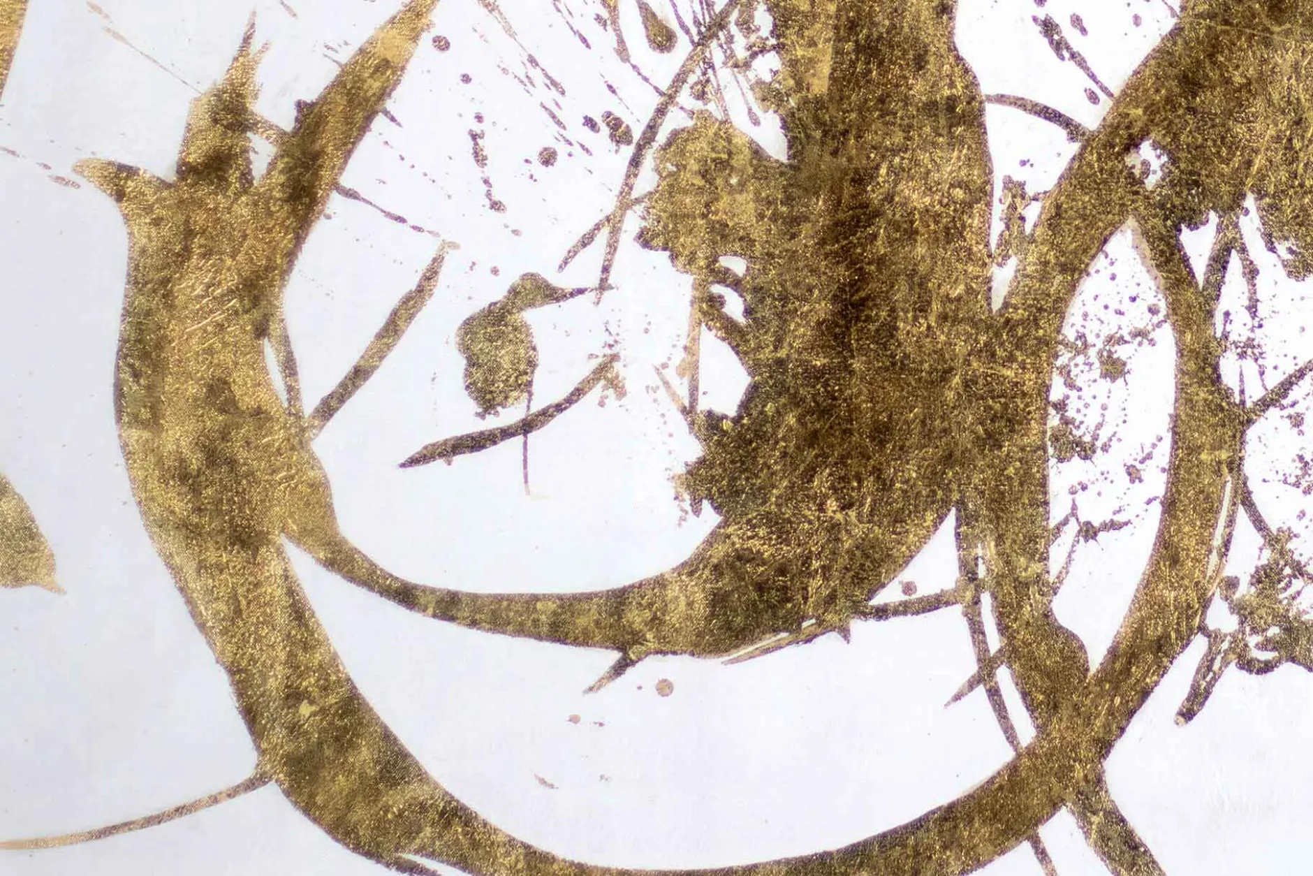 XXL Öl Gemälde 'Goldene Pirouetten' | Handgemaltes Unikat