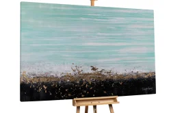 XXL Öl Gemälde 'Goldener Sand' | Handgemaltes Unikat