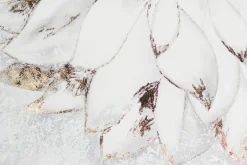 XXL Öl Gemälde 'Goldene Schneeblume' | Handgemaltes Unikat