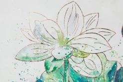 XXL Öl Gemälde 'Goldene Seerose' | Handgemaltes Unikat