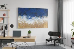 XXL Öl Gemälde 'Goldene Wolken' | Handgemaltes Unikat