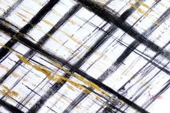 XXL Öl Gemälde 'Golden Grid' | Handgemaltes Unikat