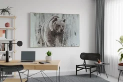 XXL Öl Gemälde 'Golden Grizzly' | Handgemaltes Unikat