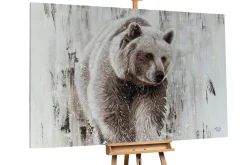 XXL Öl Gemälde 'Golden Grizzly' | Handgemaltes Unikat