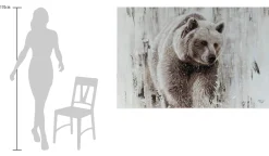 XXL Öl Gemälde 'Golden Grizzly' | Handgemaltes Unikat