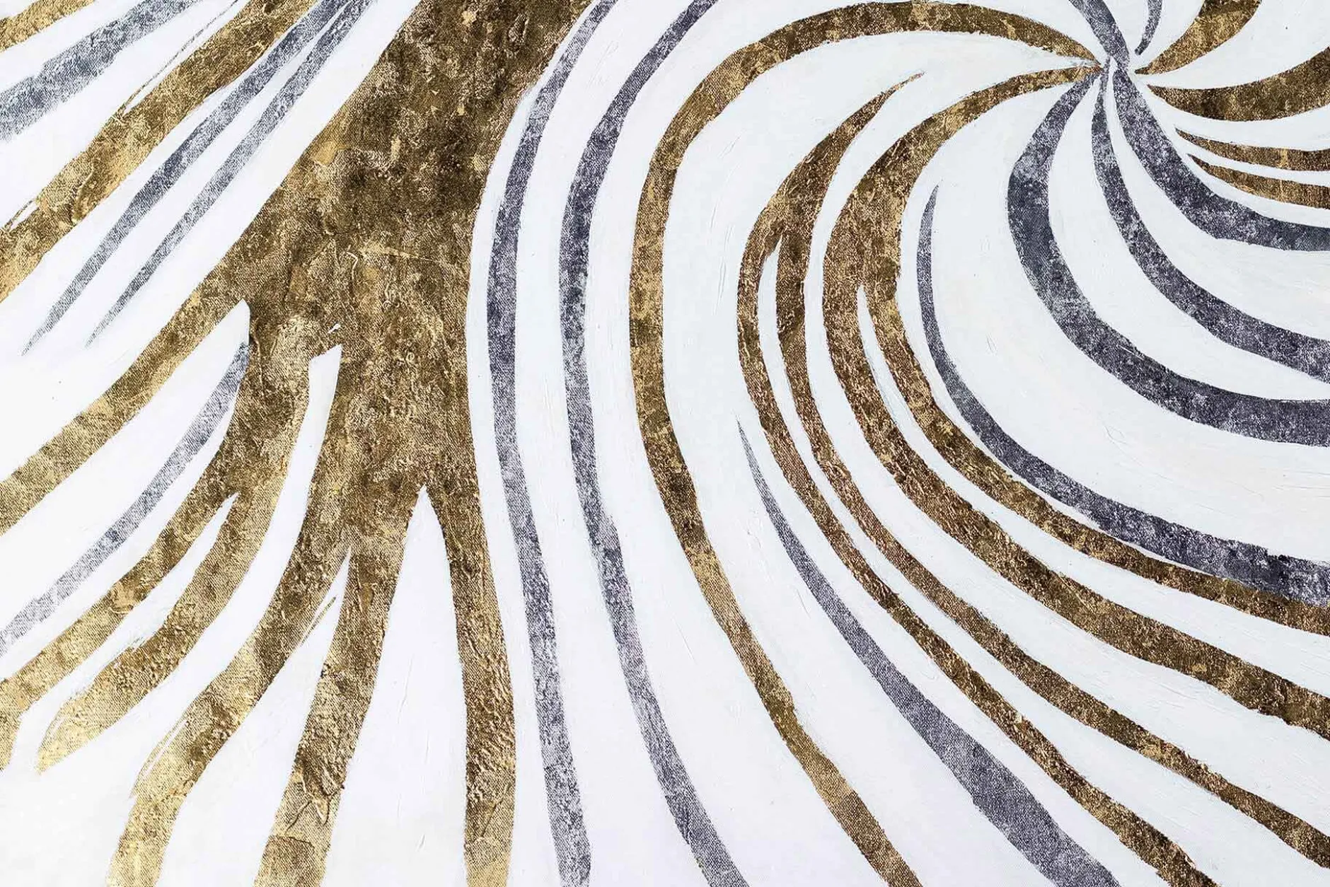 XXL Öl Gemälde 'Golden Helix' | Handgemaltes Unikat