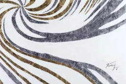 XXL Öl Gemälde 'Golden Helix' | Handgemaltes Unikat
