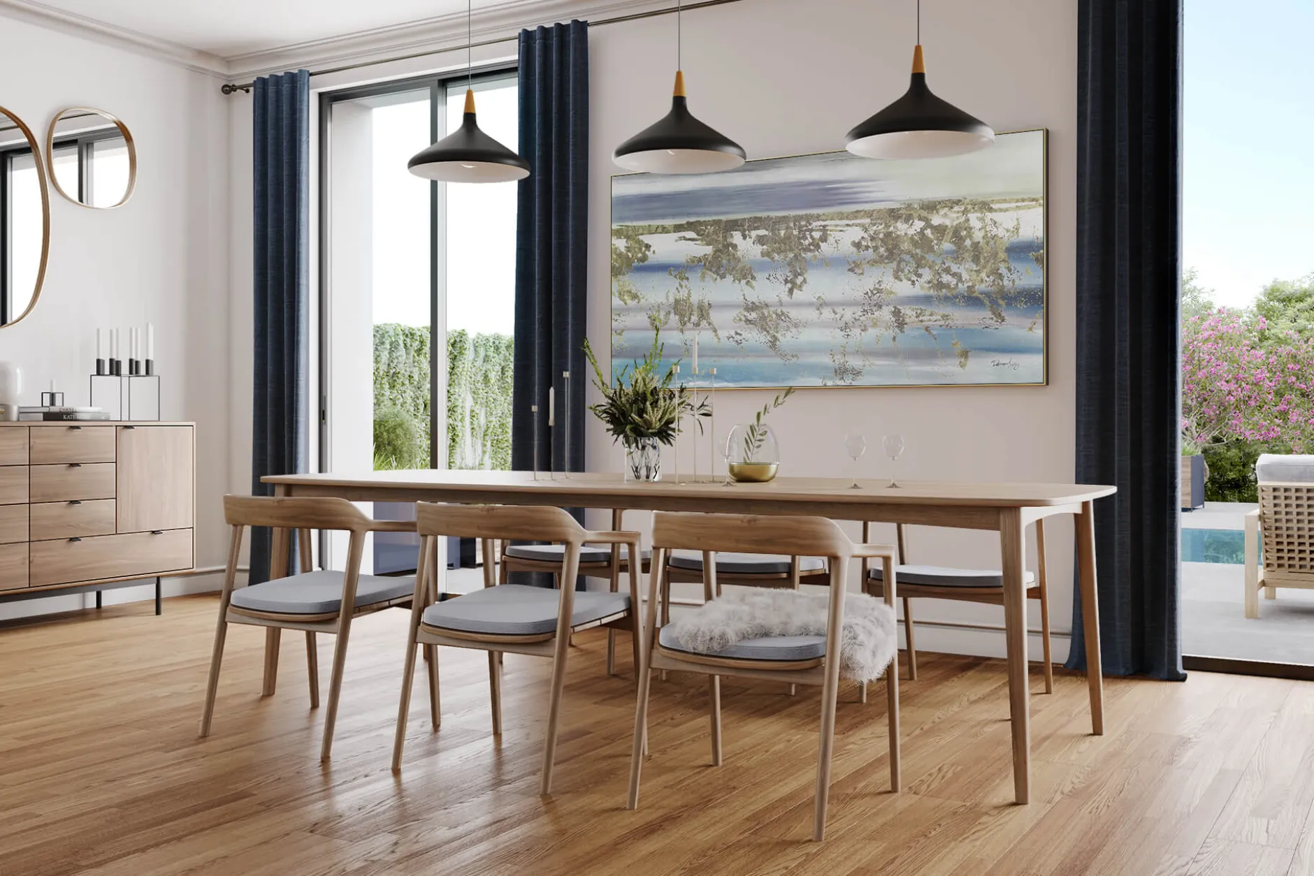 XXL Öl Gemälde 'Golden Lustre' | Handgemaltes Unikat