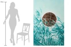 XXL Öl Gemälde 'Golden Moon' | Handgemaltes Unikat