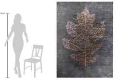 XXL Öl Gemälde 'Golden Oak Leaf' | Handgemaltes Unikat