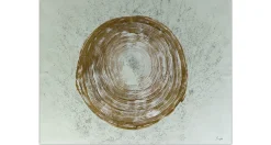 XXL Öl Gemälde 'Golden Tree Trunk' | Handgemaltes Unikat