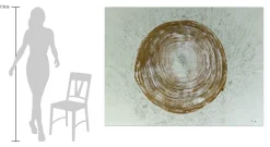 XXL Öl Gemälde 'Golden Tree Trunk' | Handgemaltes Unikat