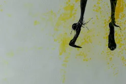 XXL Öl Gemälde 'Golden Tutu' | Handgemaltes Unikat