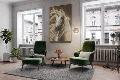 XXL Öl Gemälde 'Golden Unicorn' | Handgemaltes Unikat