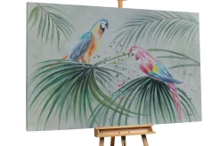 XXL Öl Gemälde 'Gorgeous Macaws' | Handgemaltes Unikat