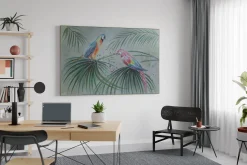 XXL Öl Gemälde 'Gorgeous Macaws' | Handgemaltes Unikat
