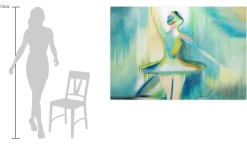 XXL Öl Gemälde 'Graceful Dancer' | Handgemaltes Unikat