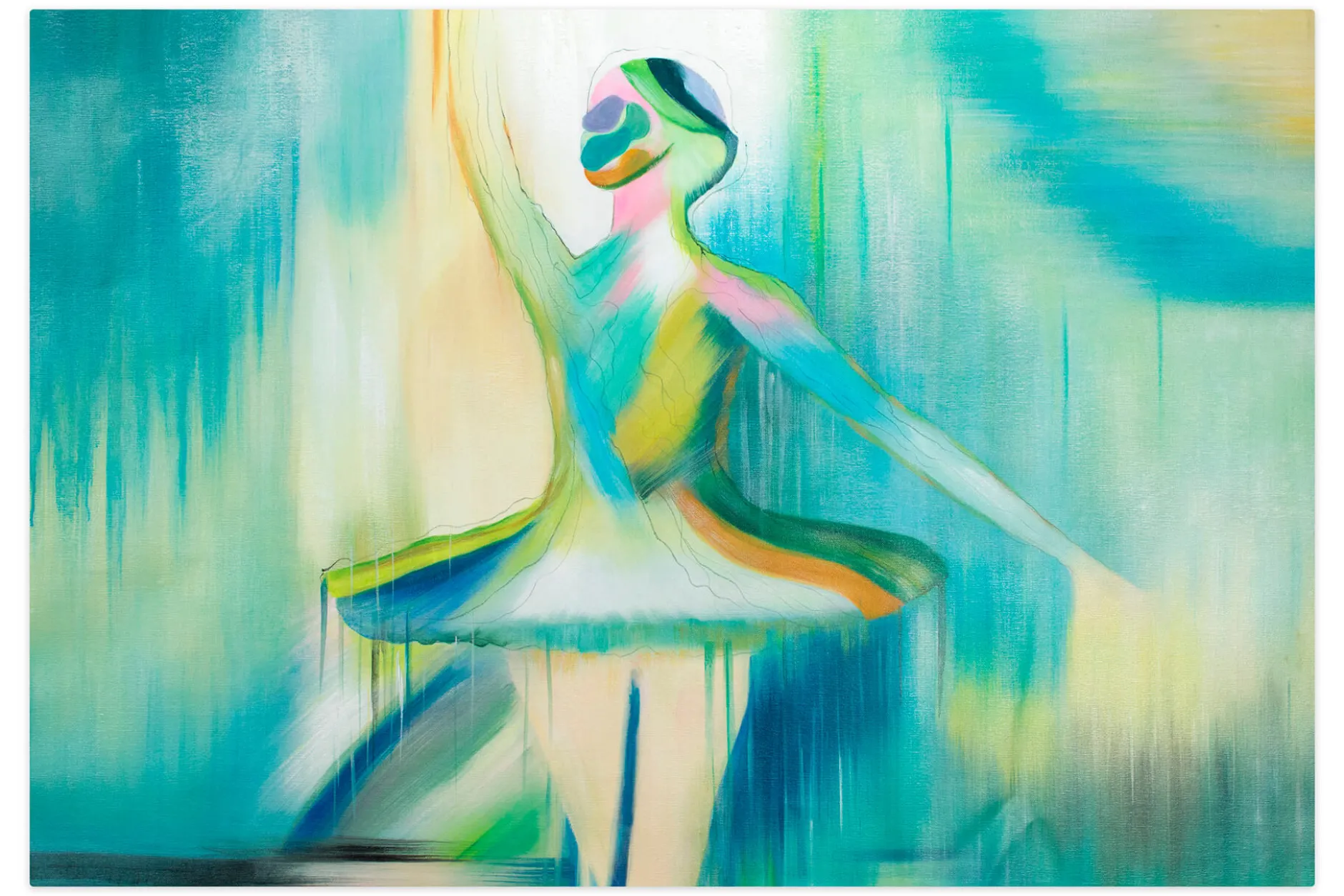 XXL Öl Gemälde 'Graceful Dancer' | Handgemaltes Unikat
