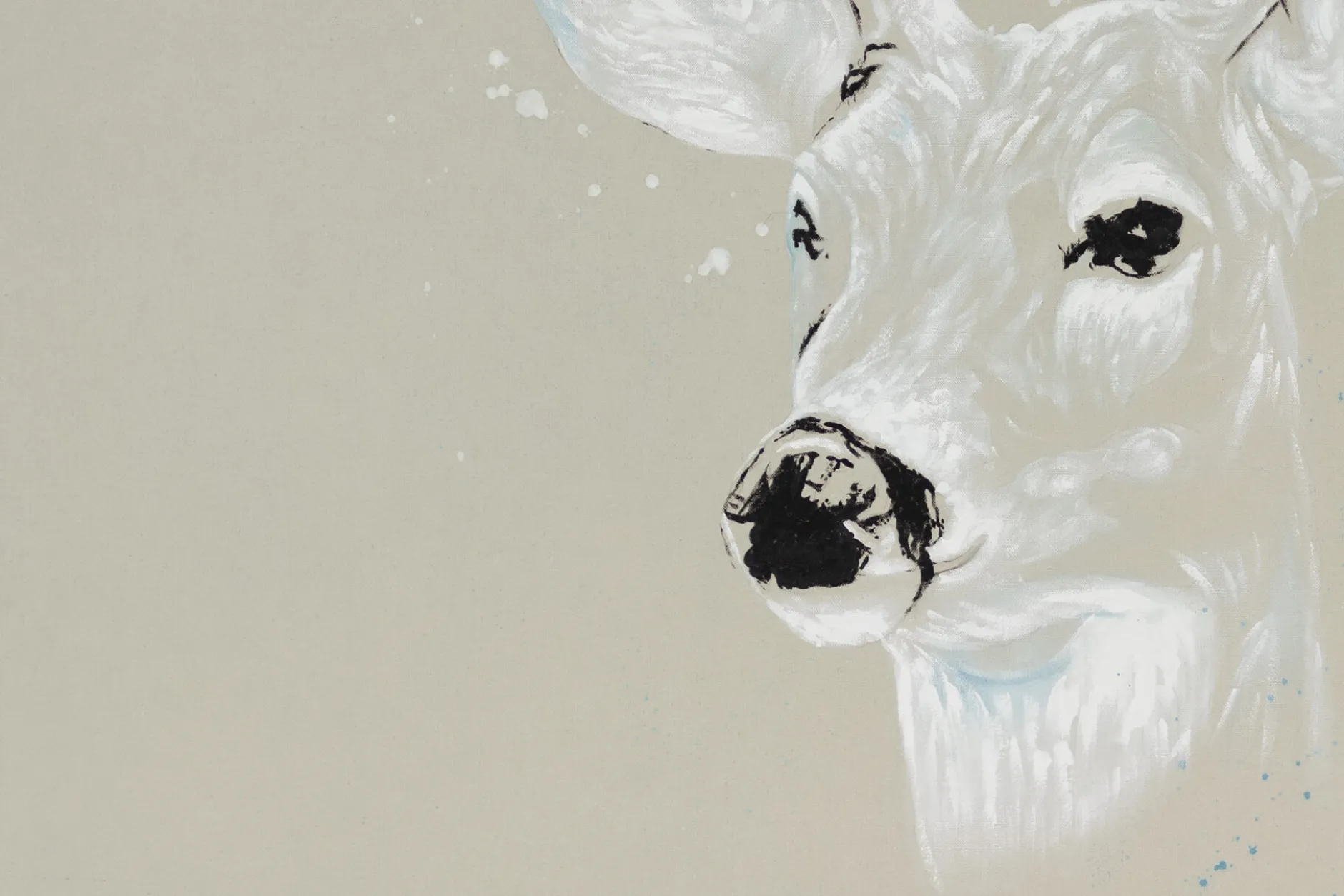 XXL Öl Gemälde 'Graceful Deer' | Handgemaltes Unikat