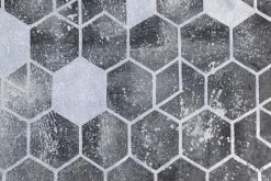 XXL Öl Gemälde 'Grey Honeycombs' | Handgemaltes Unikat