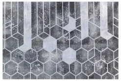XXL Öl Gemälde 'Grey Honeycombs' | Handgemaltes Unikat