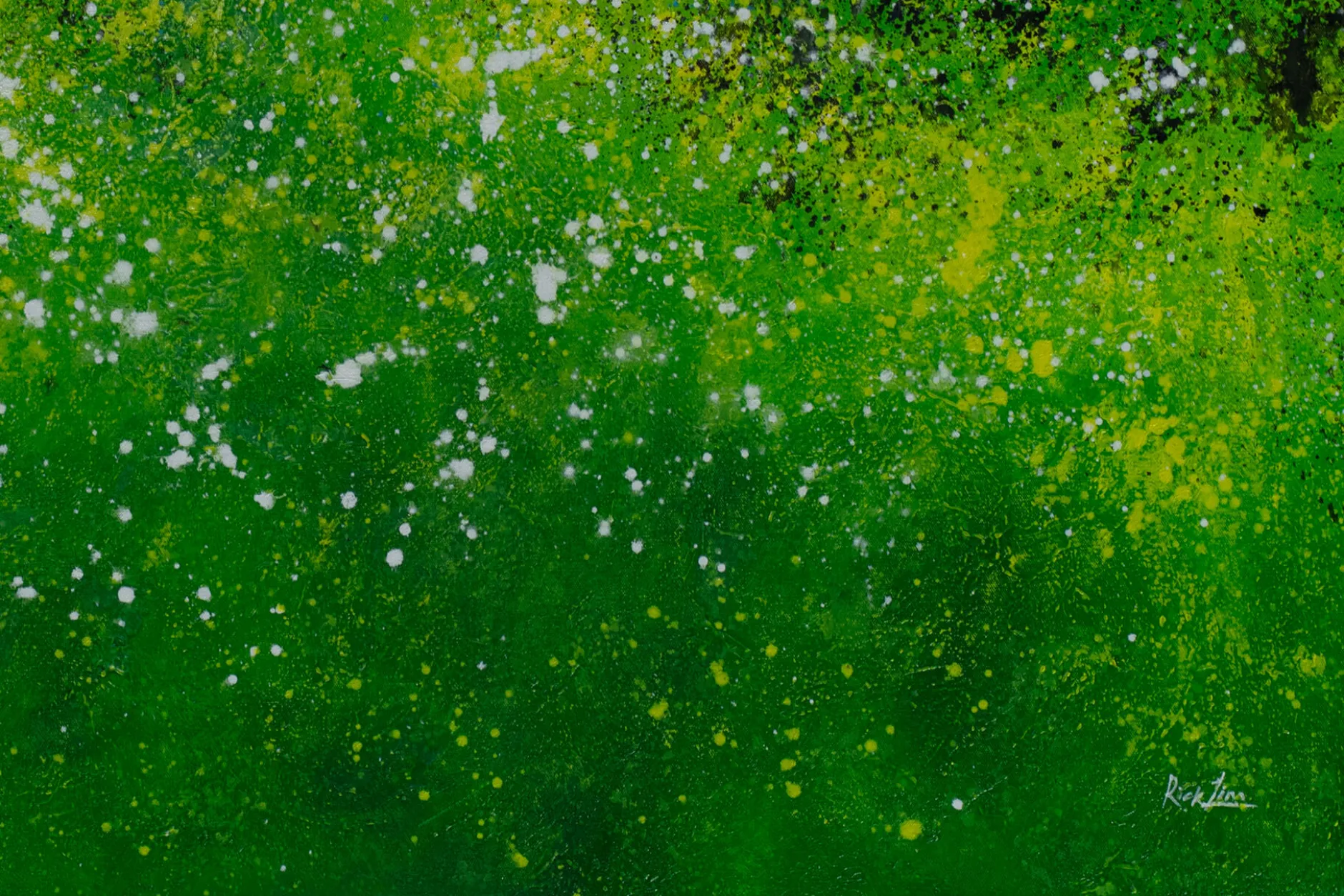 XXL Öl Gemälde 'Grüne Wiesenpracht' | Handgemaltes Unikat