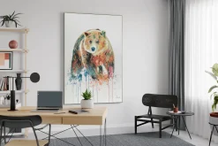 XXL Öl Gemälde 'Groovy Grizzly' | Handgemaltes Unikat