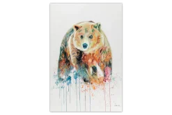 XXL Öl Gemälde 'Groovy Grizzly' | Handgemaltes Unikat