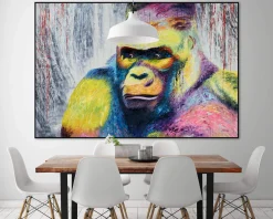XXL Öl Gemälde 'Grumpy Gorilla' | Handgemaltes Unikat