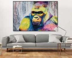XXL Öl Gemälde 'Grumpy Gorilla' | Handgemaltes Unikat