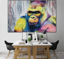 XXL Öl Gemälde 'Grumpy Gorilla' | Handgemaltes Unikat