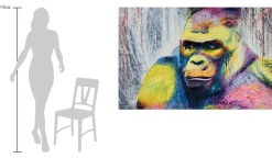 XXL Öl Gemälde 'Grumpy Gorilla' | Handgemaltes Unikat