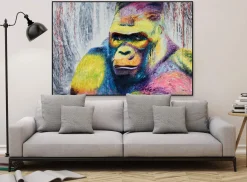 XXL Öl Gemälde 'Grumpy Gorilla' | Handgemaltes Unikat