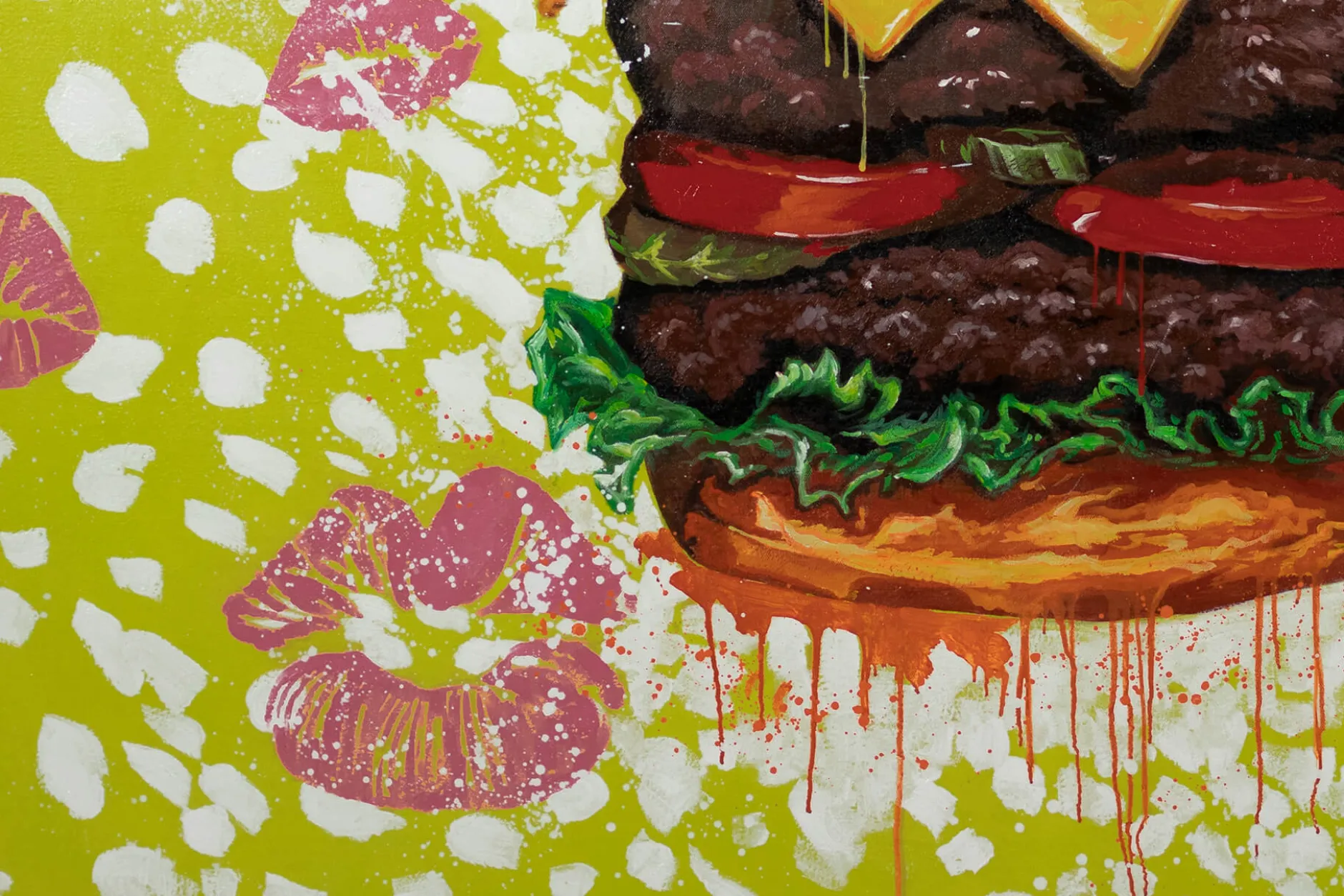 XXL Öl Gemälde 'Hamburgerliebe' | Handgemaltes Unikat