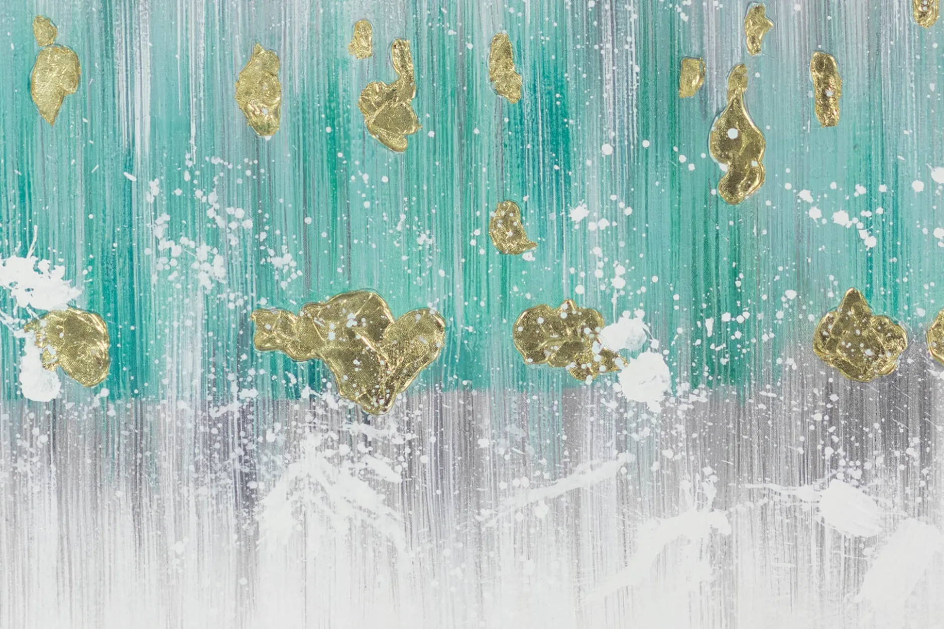 XXL Öl Gemälde 'Hauch an Gold' | Handgemaltes Unikat