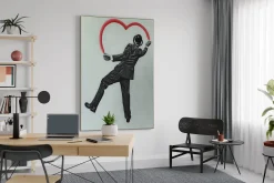 XXL Öl Gemälde 'Heart of Banksy' | Handgemaltes Unikat
